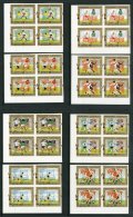 FOOTBALL WORLD CUP 1980 YEMEN WORLD CUP Set, Mi 1619/26B, As RARE Never Hinged Mint IMPERF Marginal Blocks Of 4.... - Non Classificati