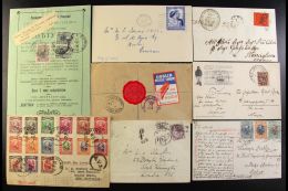 ECLECTIC MIXED LOT OF COVERS Mostly Pre-1950 Worldwide Commercial And Philatelic Covers/ Cards Plus A Few Unused... - Altri & Non Classificati