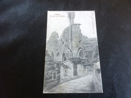 677 - CERNAY Strasse Mit Kirche - 1916 Tampon Allemand D. 28. Infanterie-Div - Cernay