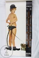 Vintage Pin Up Glamour Sexy Girls 1969 Silma Movie Projector Advtg Wall Calendar - Grossformat : 1961-70
