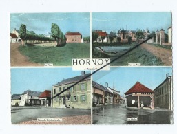 CPM   Très Abîmée -   Hornoy  - La Place  -  Rue Du Priez - Place Du Général Leclerc - Les Halles - Hornoy Le Bourg