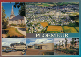 PLOEMEUR (56, Morbihan) : L' Eglise, Le Bourg, Le Centre-Ville (circulée) - Ploemeur
