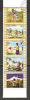 Fujeira 1971 Mi# 707-711 A Used - Strip Of 5 - World Scout Jamboree, Japan: Girl Scouts - Gebraucht