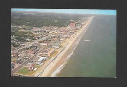 VIRGINIA BEACH - VIRGINIA - AERIAL VIEW OF THIS FAMOUS BEACH - BACKGROUND ARE THE HOTEL AND MOTEL - Virginia Beach