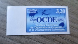 ZFraN2673a - RARE - FRANCE 1990 - LE  Bon  TIMBRE  N° 2673a  Neuf**  Non Dentelé - Qualité LUXE -- LES 30 ANS De L' OCDE - 1981-1990