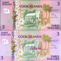Cookinseln Pick-Nr: 7a Bankfrisch 1992 3 Dollars - Cook