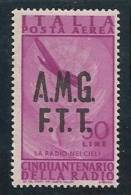 1947 Italia Italy Trieste A  AEREA RADIO 50 Lire MNH** - Posta Aerea