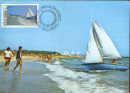 Romania - Maximum Postcard 1982 - Sailing On The Black Sea - Sailing