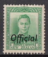 O88 Nuova Zelanda 1941 Overprint Surcharged "Official" Re Giorgio VI Nuovo MNH New Zealand - Neufs