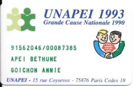 -CARTE-D APPARTENANCE-UNAPEI 1993-GRANDE CAUSE NATIONALE--TBE - Altri & Non Classificati