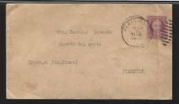 E)1932 CUBA, JOSE DE LA LUZ CABALLERO, 267 A37, CIRCULATED COVER FROM REMEDIOS TO PLACETAS, INTERNAL USAGE, XF - Covers & Documents