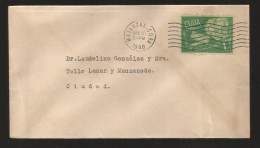 E)1948 CUBA, AGED COUPLE, SC 396 A130, CIRCULAR MATANZAS CANC., INTERNAL USAGE, XF - Lettres & Documents