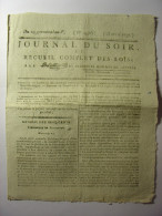 JOURNAL DU SOIR Du 13 AVRIL 1797 - DEPORTES DE SAINT DOMINGUE DISCOURS DUMOLARD VAUBLANC - SIEYES - INDEPENDANCE PADOUE - Decrees & Laws
