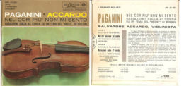 PAGANINI - ACCARDO NEL COR PIU' NON MI SENTO - ROSSINI NM/NM 7" - Clásica