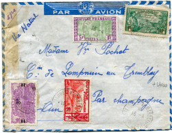 GUYANE LETTRE PAR AVION CENSUREE DEPART ST LAURENT DU MARONI 16-4-40 GUYANE FRANCAISE POUR LA FRANCE - Covers & Documents