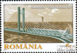 Rumänien 6536 (kompl.Ausg.) Postfrisch 2011 Eröffnung Straßenbrücke - Neufs
