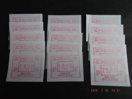 SCINDAFIL ´90. Gomdruk. 5 X Reeks E Papier. - Altri & Non Classificati