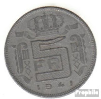 Belgien KM-Nr. : 130 1941 Sehr Schön Zink Sehr Schön 1941 5 Francs Leopold III. - 5 Francs