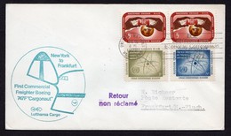 Lufthansa Airmail Flight Boeing 747F New York To Frankfurt 1972 - Luchtpost