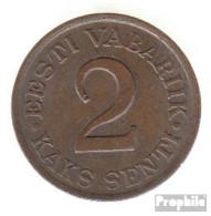 Estland KM-Nr. : 15 1934 Sehr Schön Bronze Sehr Schön 1934 2 Senti Leoparden - Estonia