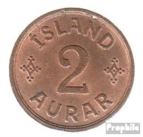 Island KM-Nr. : 6 1938 Sehr Schön Bronze Sehr Schön 1938 2 Aurar Gekröntes Monogramm - IJsland