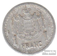 Monaco KM-Nr. : 120 1943 Vorzüglich Aluminium Vorzüglich 1943 1 Franc Louis II. - 1922-1949 Louis II