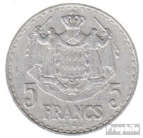 Monaco KM-Nr. : 122 1945 Vorzüglich Aluminium Vorzüglich 1945 5 Francs Louis II. - 1922-1949 Louis II