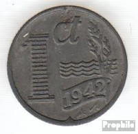 Niederlande KM-Nr. : 170 1943 Vorzüglich Zink Vorzüglich 1943 1 Cent Kreuz Mit Banner - 1 Centavos