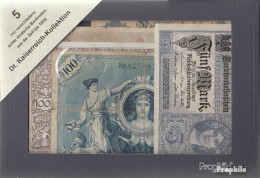 Deutsches Reich 5 Verschiedene Banknoten  Deutsches Kaiserreich - Verzamelingen