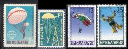 Paraschuting Bulgaria 1959, 1969, 1980 Used 4 Stamps   World Championships - Parachutisme