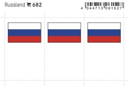 Lindner 682 Flaggen-Sticker: Russland, 24 X 38 Mm - Autres & Non Classés