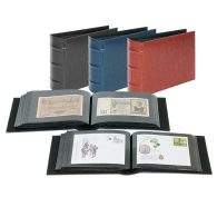 Lindner 812-S FIRMO Universal Album For 108 FDCs, Banknotes, Letters, Photos Or Postcards, Black - Other & Unclassified