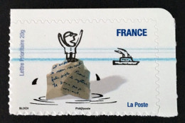 VARIETE ADH . N 476 ** - 1 TB AVEC 2 TRAINEES DE COULEUR BLEUES  - TIMBRE NORMAL OBLITERE NON FOURNI - JUSTE COMPARAISON - Unused Stamps