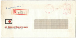 NORVEGIA - NORGE - NORWAY - 1972 - Registered - 0320 - EMA, Red Cancel - Viaggiata Da Oslo. - Briefe U. Dokumente