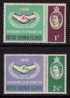 BRITISH SOLOMON ISLANDS 1965 International Co-operation Year I C Y Omnibus Set- Mint Hinged MH * (messy Rear) 7B1423 - Salomonseilanden (...-1978)