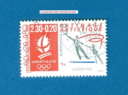 * 1990  N°  2633  ALBERTVILLE  PATINAGE 12.2.1990 OBLITÉRÉ  DOS CHARNIÈRE - Gebruikt