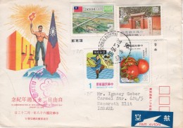 TAIWAN ( FORMOSA ) / Republic Of China 1979 Cover Mailed To Israel With A Special Violet Mark - Lettres & Documents