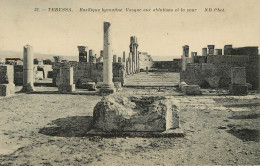 Algérie - Tébessa - Basilique Byzantine - Vasque Aux Ablutions Et La Cour - Bon état Général - Tébessa