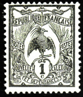 Nouvelle Calédonie  1905-07 -   Y&T  88 -   Cagou 1c Noir -  NEUF* - Ungebraucht