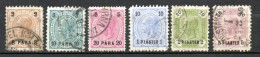 LEVANT  Bureaux Autrichiens  1890-92  (o)    Y&T N° 20 à 25  -  (n° 25 Léger Aminci) - Levante-Marken