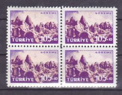 AC - TURKEY STAMP - TOURIST PROPAGANDA OF GOREME MNH BLOCK OF FOUR  8 JULY 1959 - Nuovi