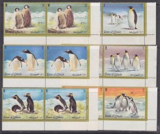 Umm-al-Qiwain 1972 Antarctica Penguins 6v  Pair  ** Mnh (31254) - Andere & Zonder Classificatie