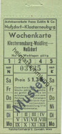 Nussdorf-Klosterneuburg - Autobusverkehr Frank Zuklin & Co. - Wochenkarte - Fahrkarte S 1,30 - Überdruck Muster - Europa