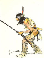 CARD COMIC IMAGES FRAZETTA 29 Indian With The Long Rifle 1993 - Other & Unclassified