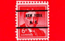 USA - STATI UNITI - Usato - 1955 - Theodore Roosevelt - 6 ¢ - Voorafgestempeld