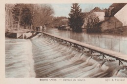 ESSOYES - LE BARRAGE DU MOULIN - BELLE CARTE - SEPIA - AVEC PETITE ANIMATION -  TOP !!! - Essoyes