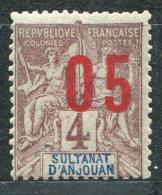 ANJOUAN - INFIME CHARNIÈRE SUR N° 21A * - TB - Unused Stamps