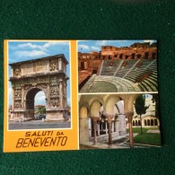 Cartolina Saluti Da Benevento ,arco Traiano,anfiteatro Romano,chiostro S.Sofia Viaggiata 1986 - Benevento