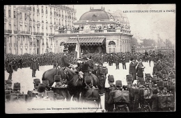 CPA PRÉCURSEUR- FRANCE- RECEPTION DES SOUVERAINS ÉTRANGERS A PARIS- ROI D'ITALIE- PLACEMENT DES TROUPES- TRES ANIMÉ - Receptions