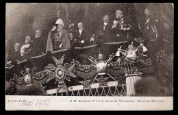 2 CPA PRÉCURSEUR- FRANCE- RECEPTION DES SOUVERAINS A PARIS- EDOUARD VII A LA REVUE DE VINCENNES- TRIBUNE OFFICIELLE- - Réceptions